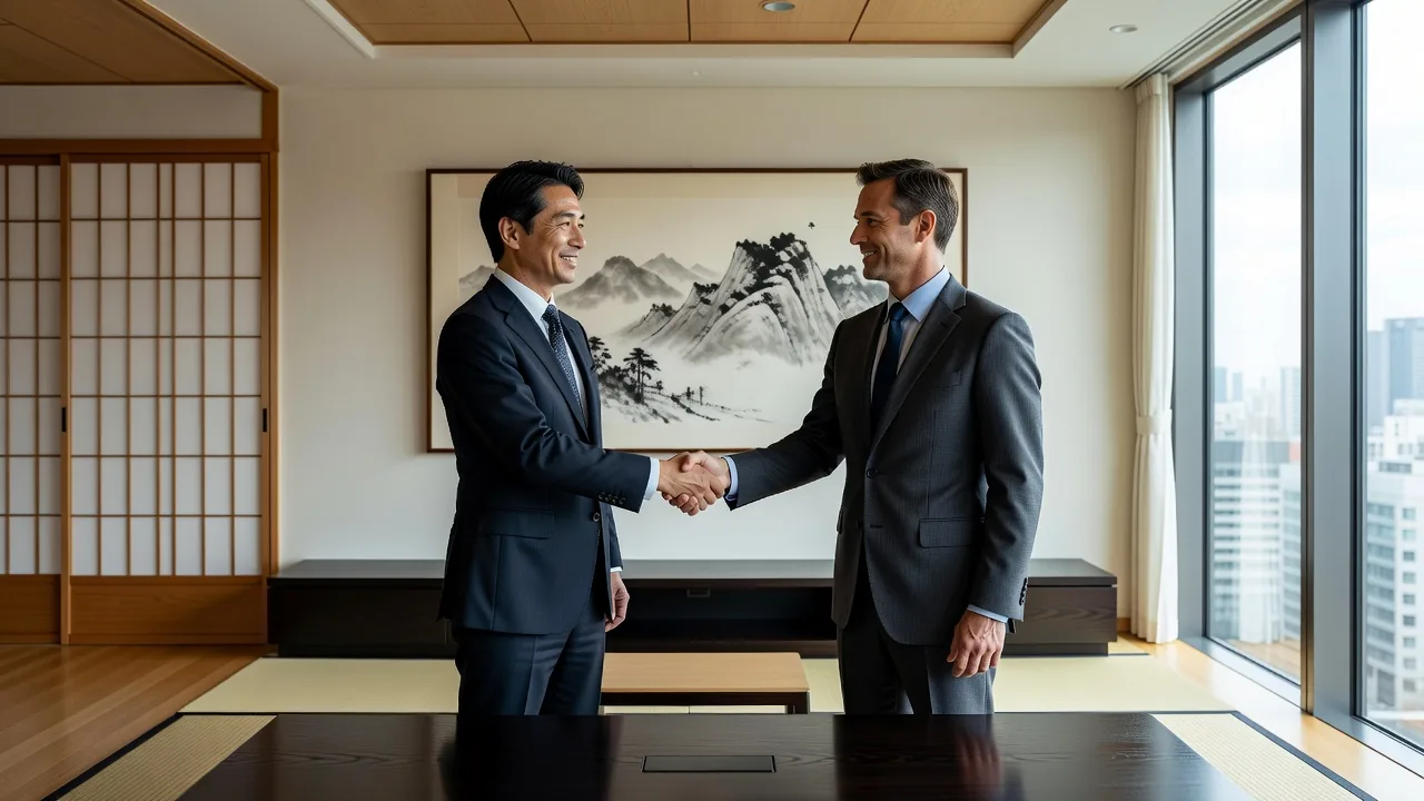 ビジネスパートナーとの握手